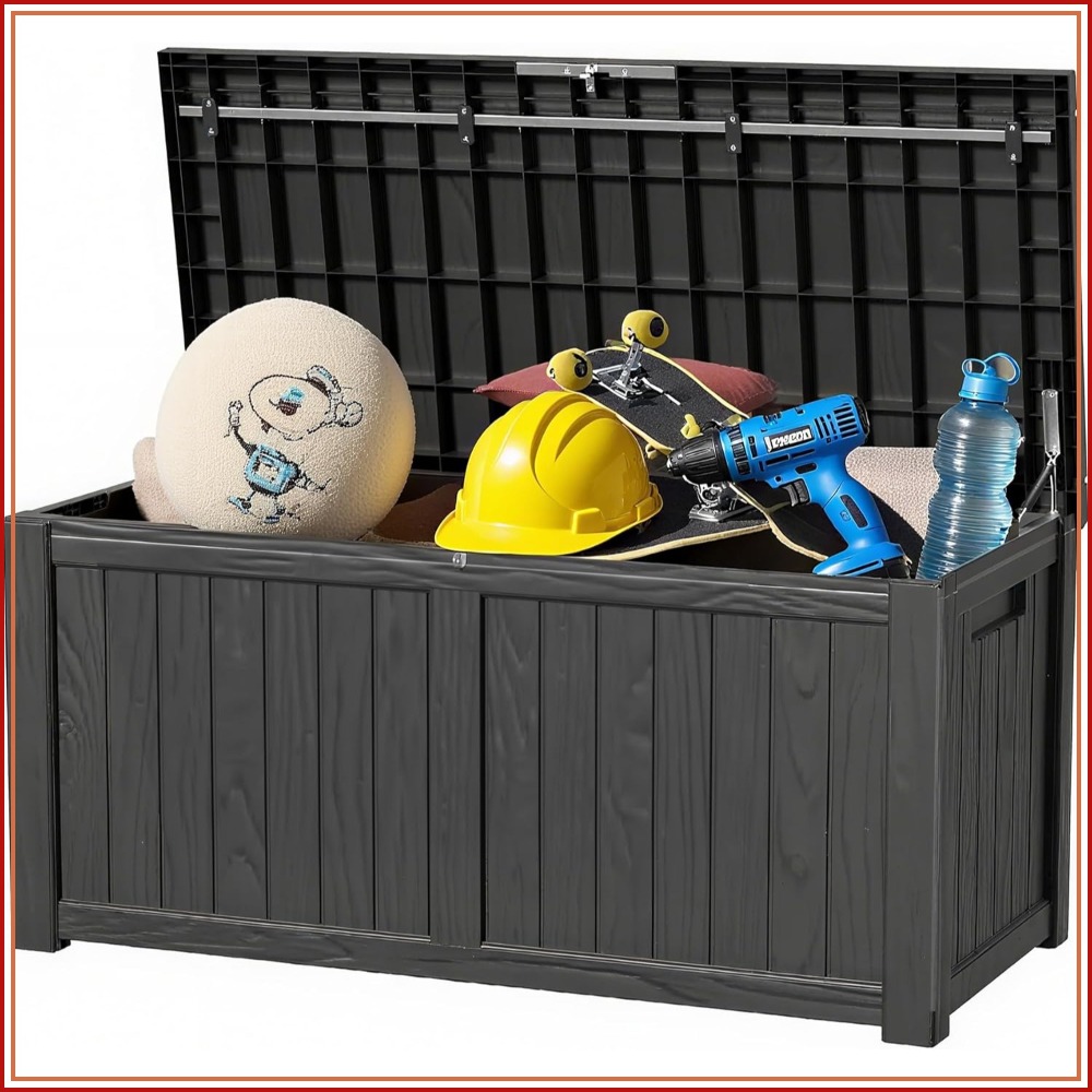 Gardening Tools Box - 120 Gallon Outdoor Storage Box -