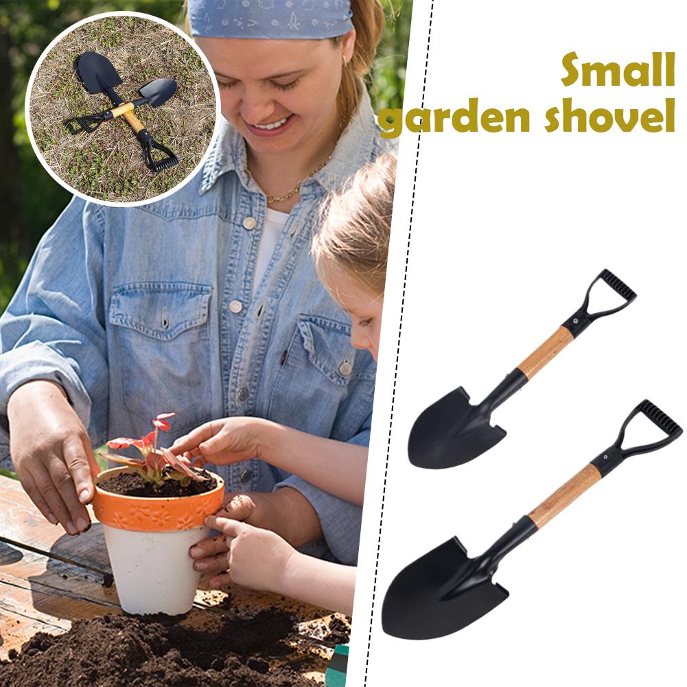 Gardening Tools For 6 Year Old - 36cm Garden Shovel WIth Wooden Handle
