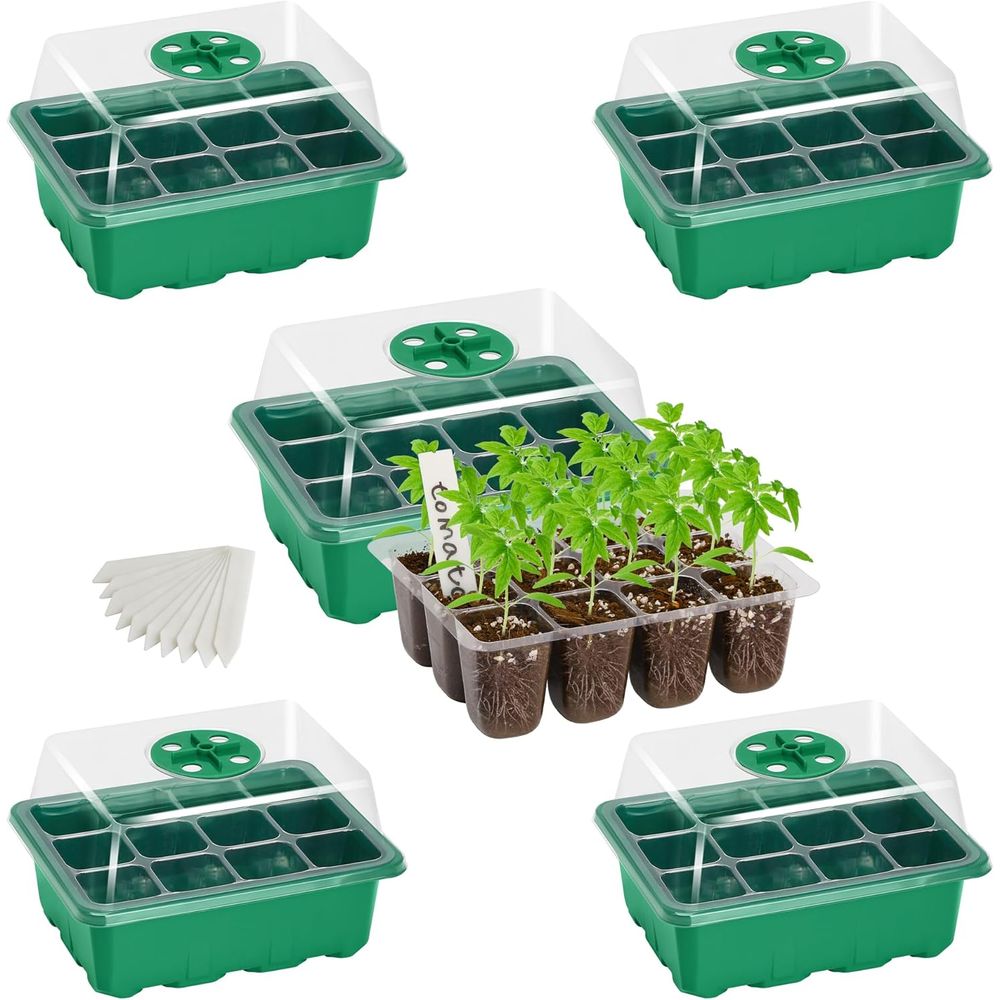 Propagation Tray Dome - 5-Pack Seed Starter Trays, Seed Starter