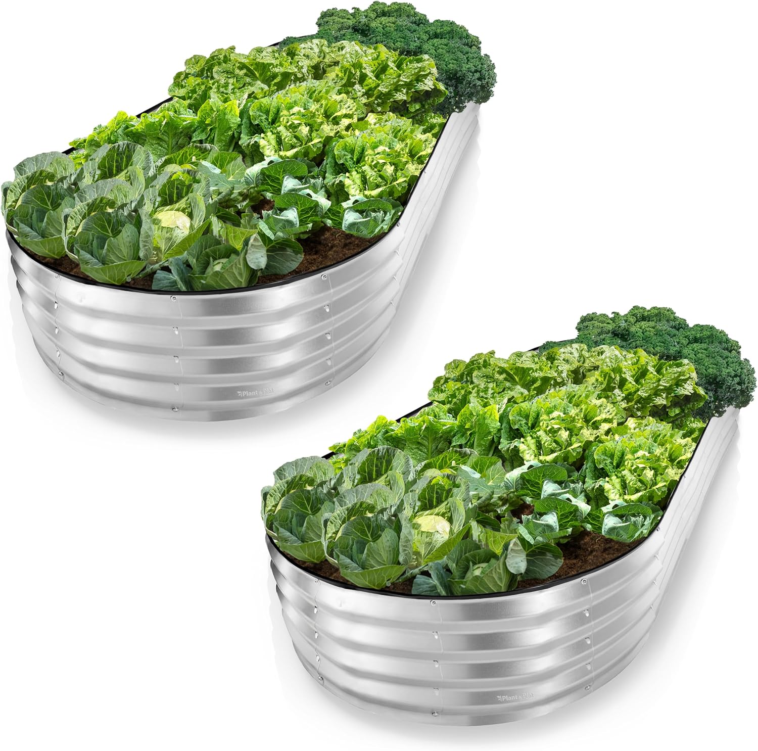 Gardening Tools Box - Galvanized Raised Garden Beds Outdoor 8x4x1