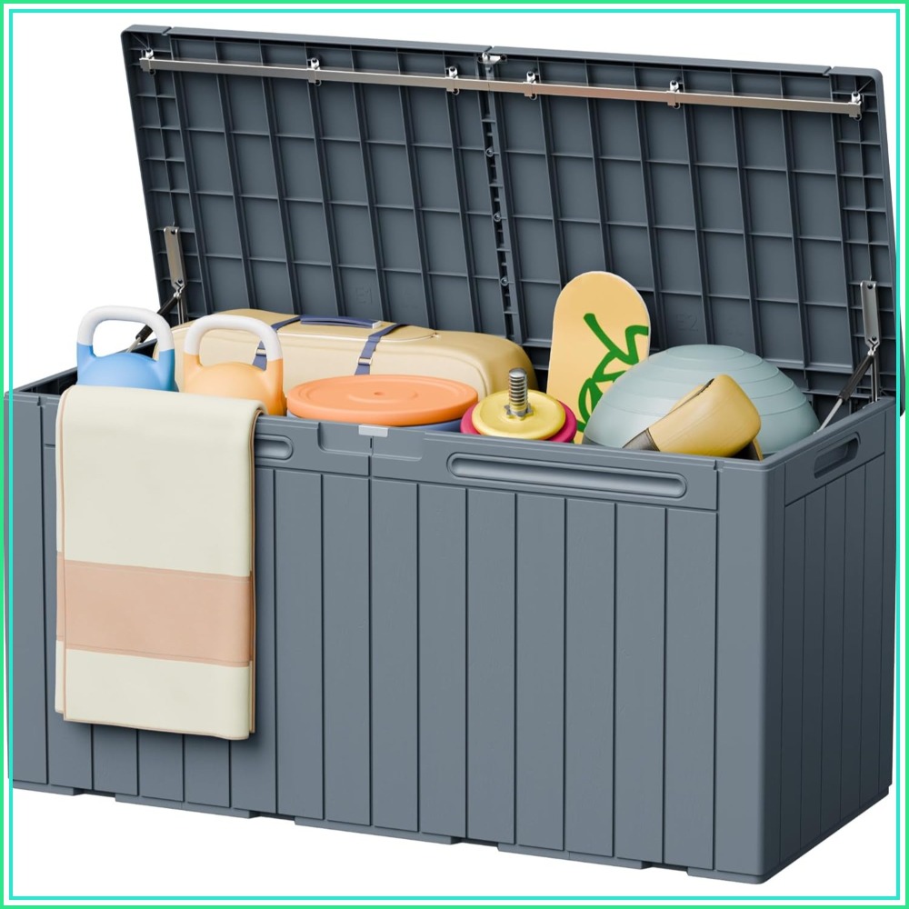 Gardening Tools Box - 110 Gallon Outdoor Storage Box with