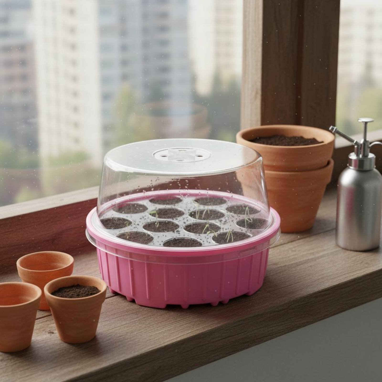 3 Pieces 13-Hole Seed Tray Moi - مراجعة Propagation Tray Dome وسعره