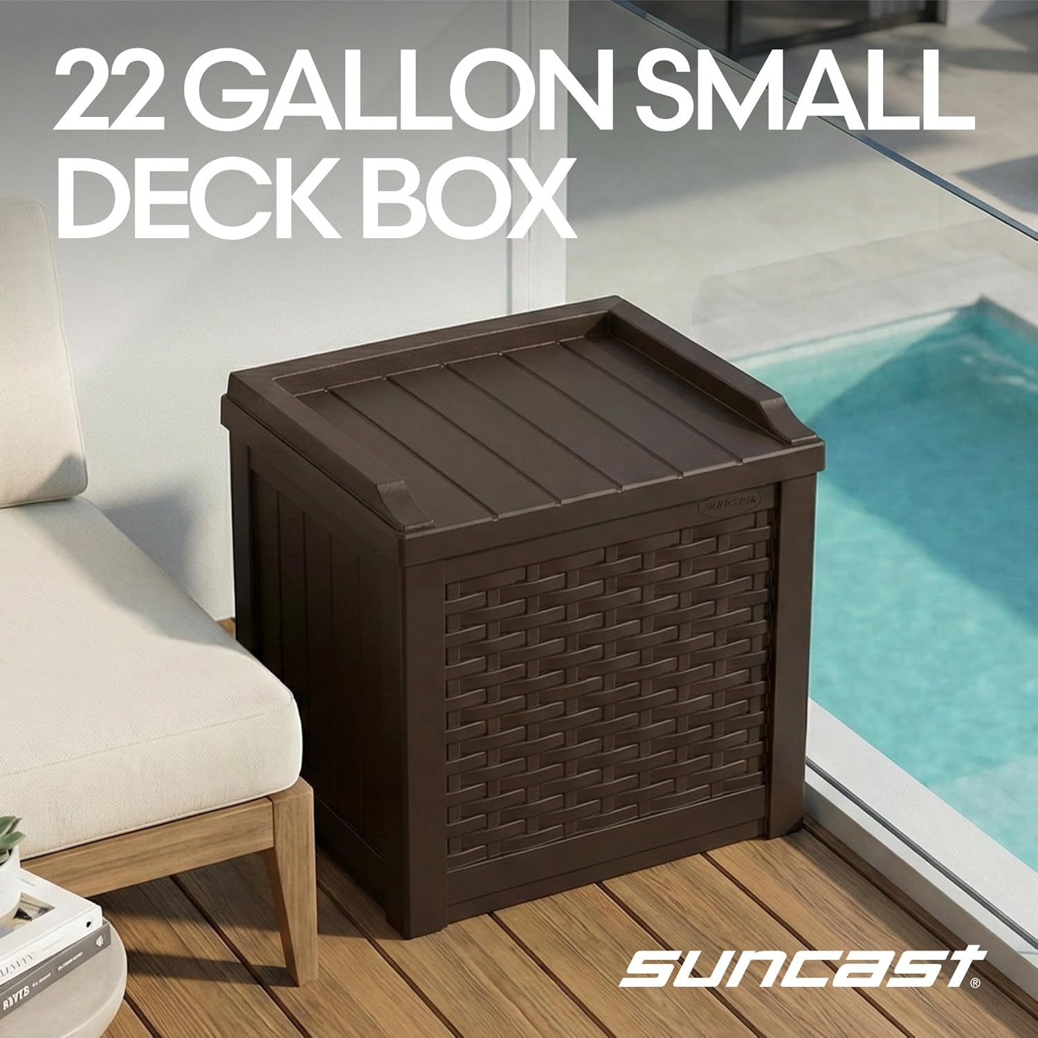 Outdoor Deck Box 22 Gallon Res - مراجعة Gardening Tools Box وسعره