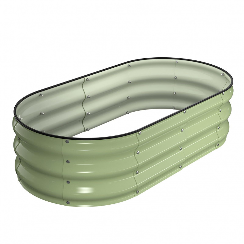 1PCS Oval-shaped Galvanized St - مراجعة Gardening Tools Box وسعره
