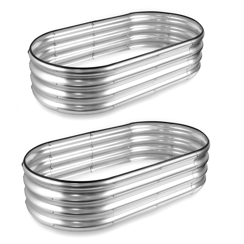 1PCS Oval-shaped Galvanized St - مراجعة Gardening Tools Box وسعره