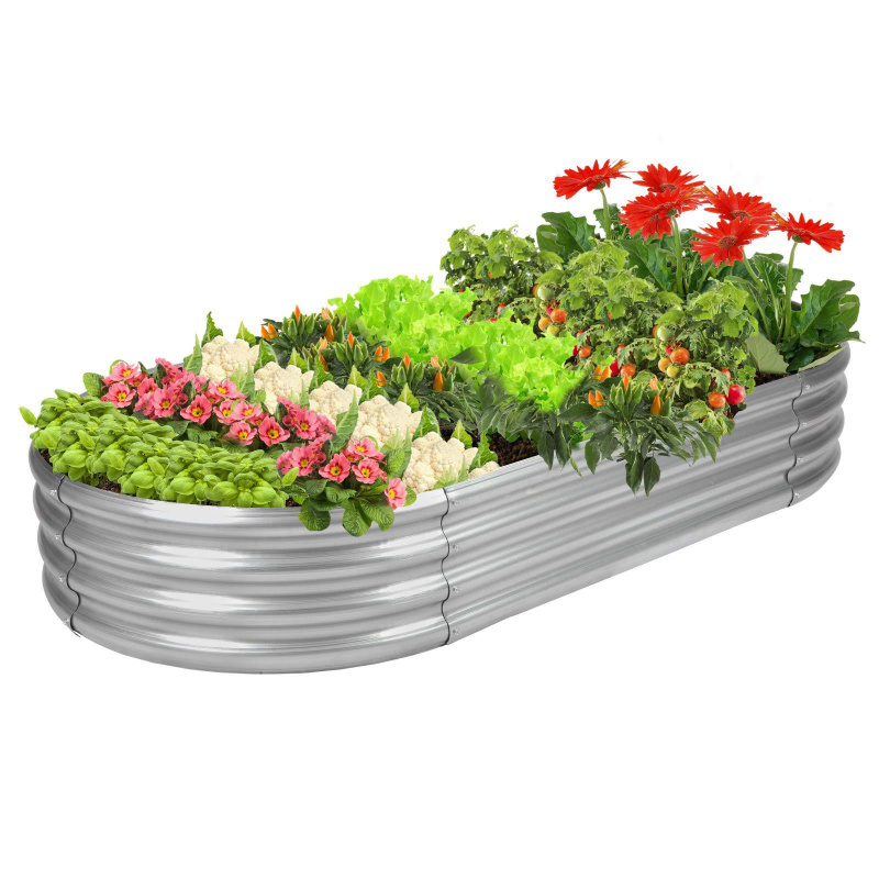1PCS Oval-shaped Galvanized St - مراجعة Gardening Tools Box وسعره