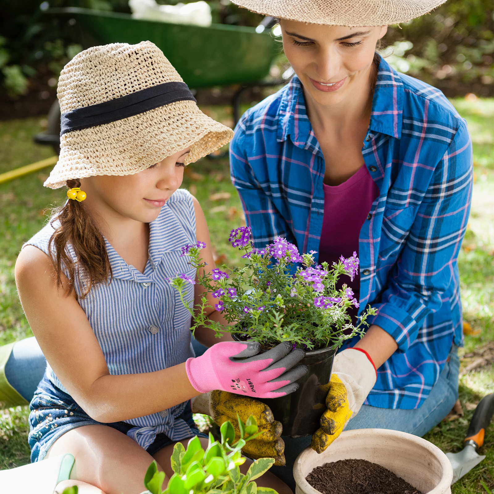 3 Pairs Kids Gardening Gloves, - مراجعة Gardening Tools For 6 Year Old وسعره