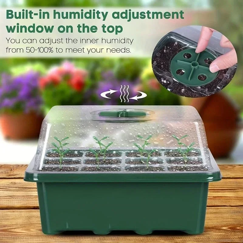 12Grids Seedling Trays Seed St - مراجعة Propagation Tray Dome وسعره