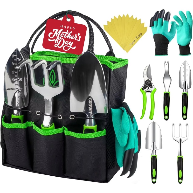 9 Pcs Ergonomic Garden Tool Se - مراجعة Gardening Tools Hand وسعره