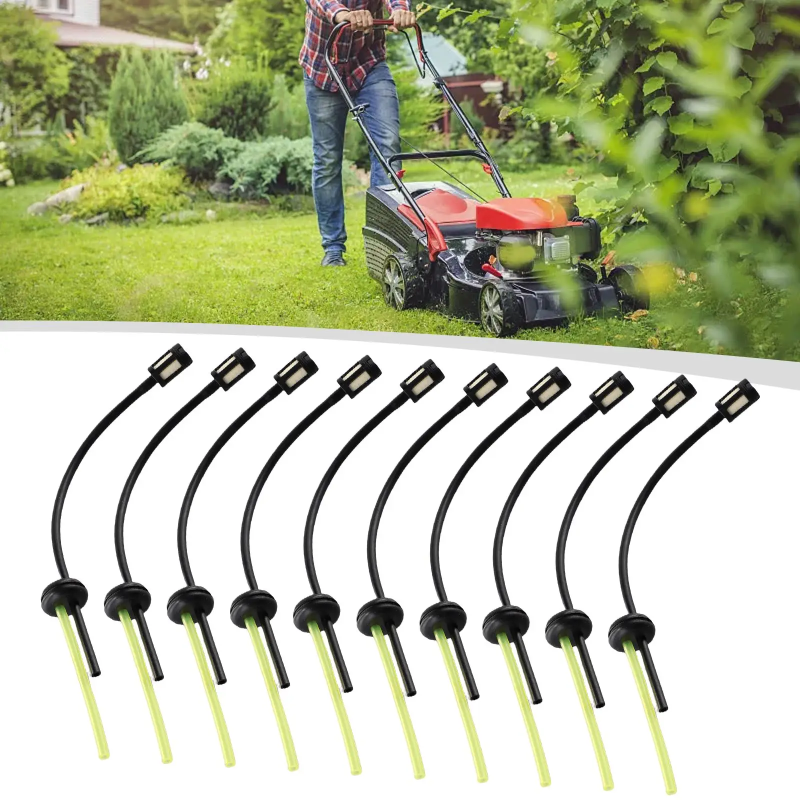 10PCS Fuel Hose Pipe with Fuel - مراجعة Gardening Tools Yellow وسعره