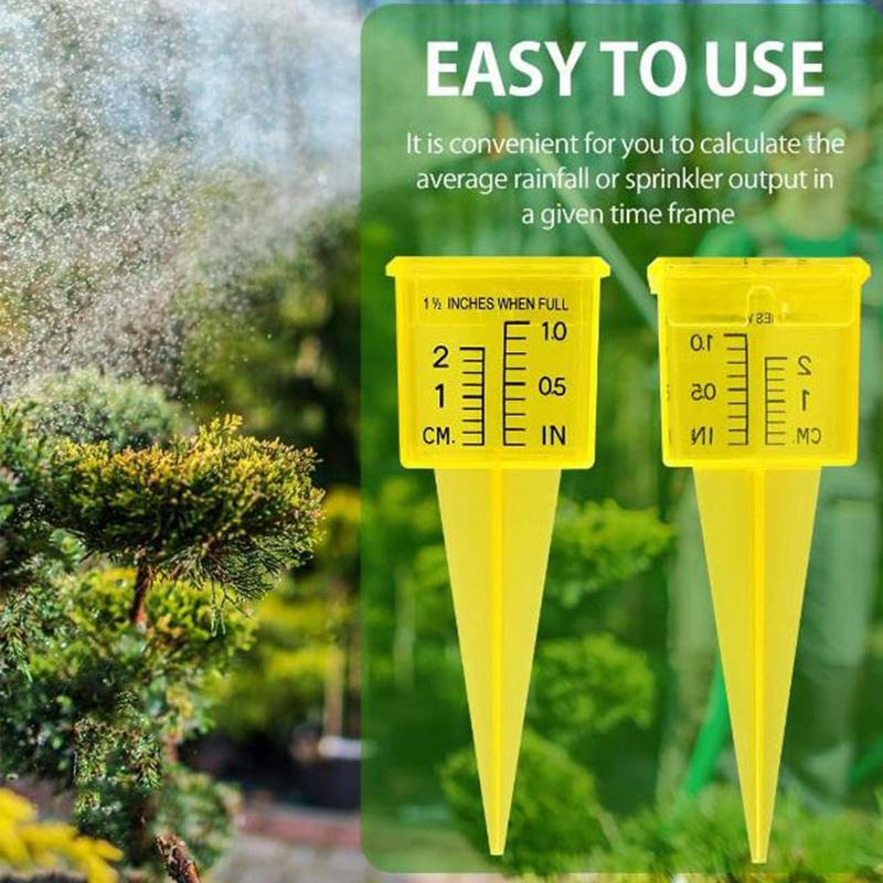 5pcs Water Rain Gauge Rainwate - مراجعة Gardening Tools Yellow وسعره