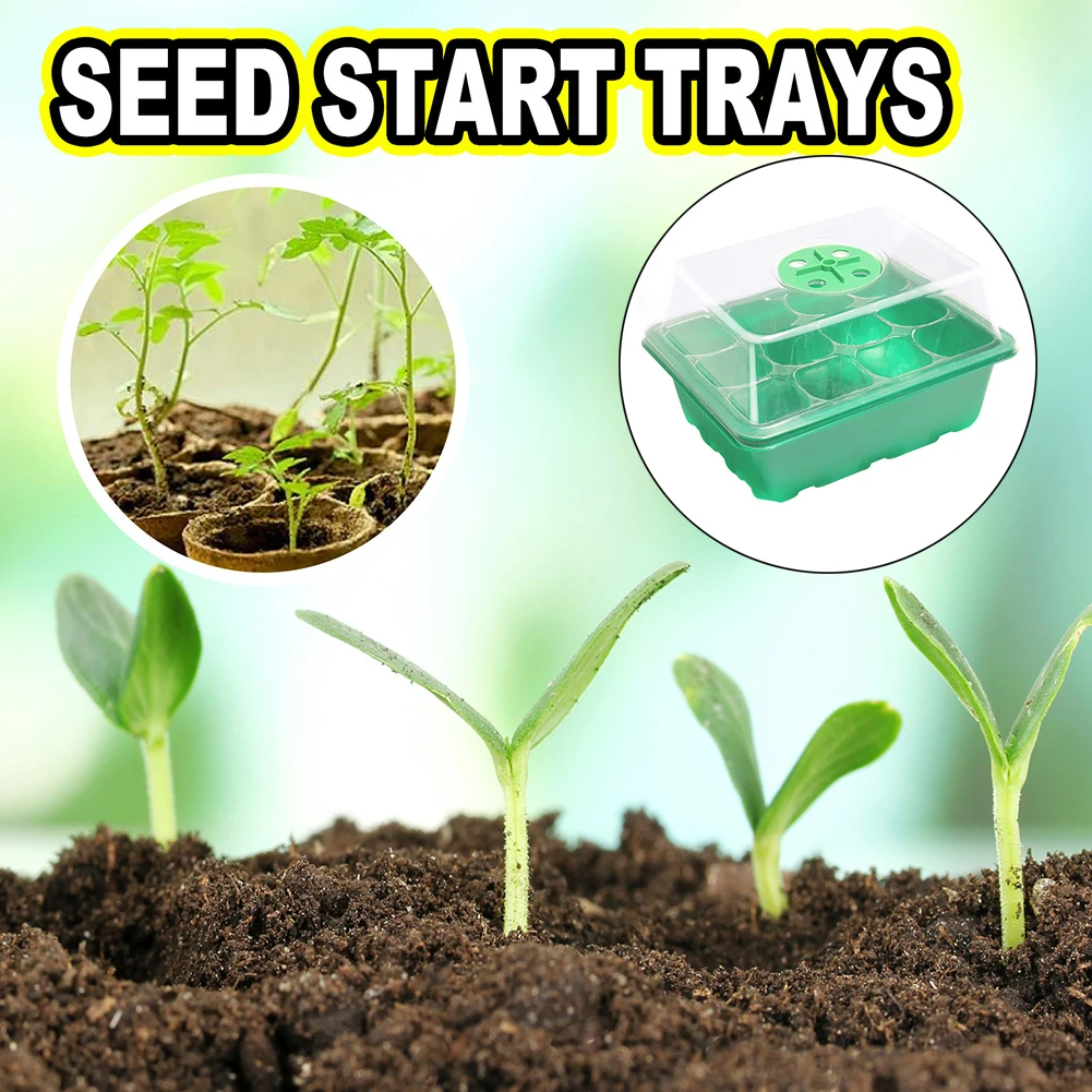 12 Holes Seed Starter Tray wit - مراجعة Propagation Tray Dome وسعره