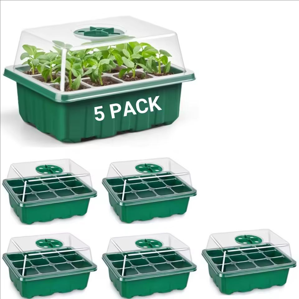 10pcs/5pcs Seedling Trays Seed - مراجعة Propagation Tray Dome وسعره