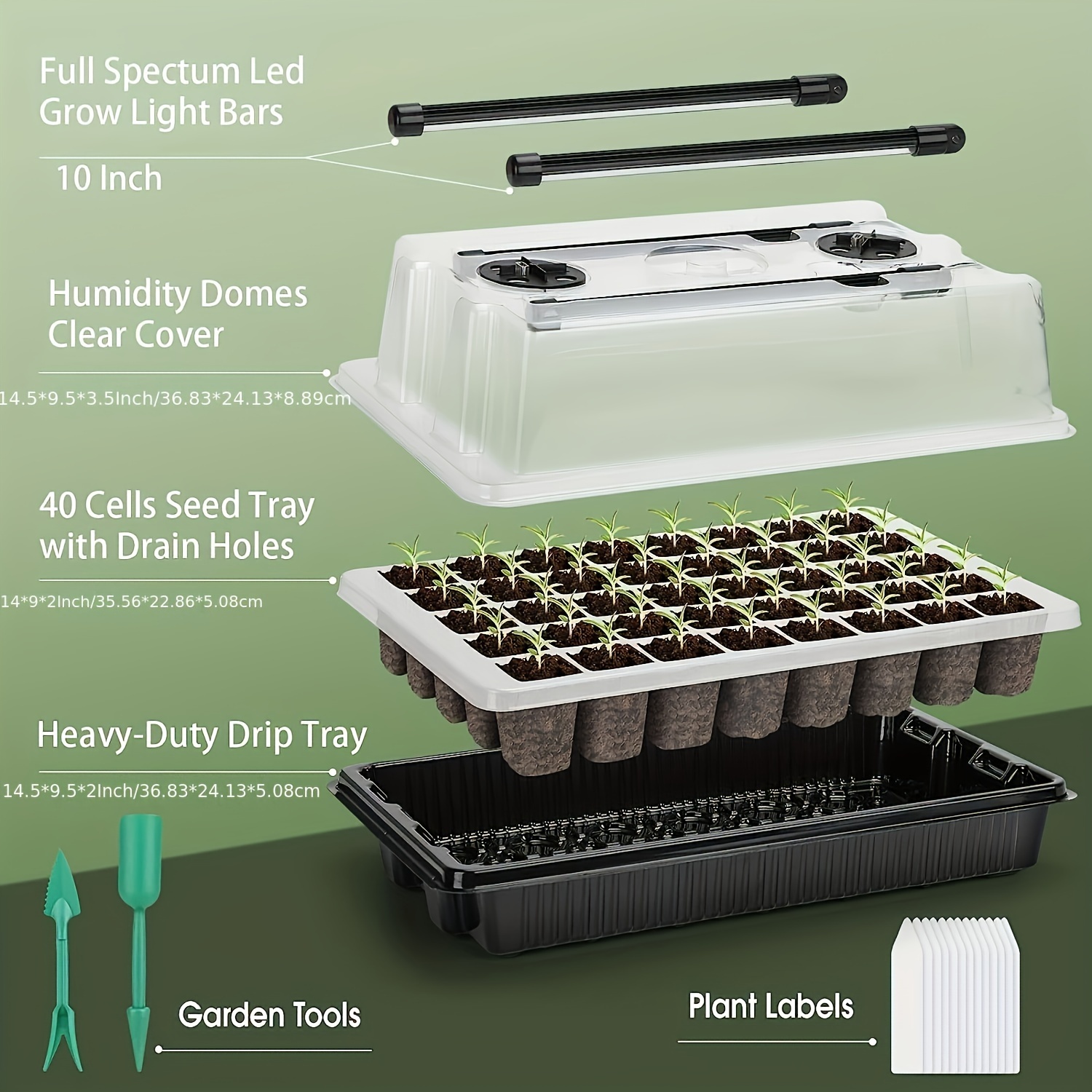 40/Cell Seed Starter Kit with  - مراجعة Propagation Tray Dome وسعره