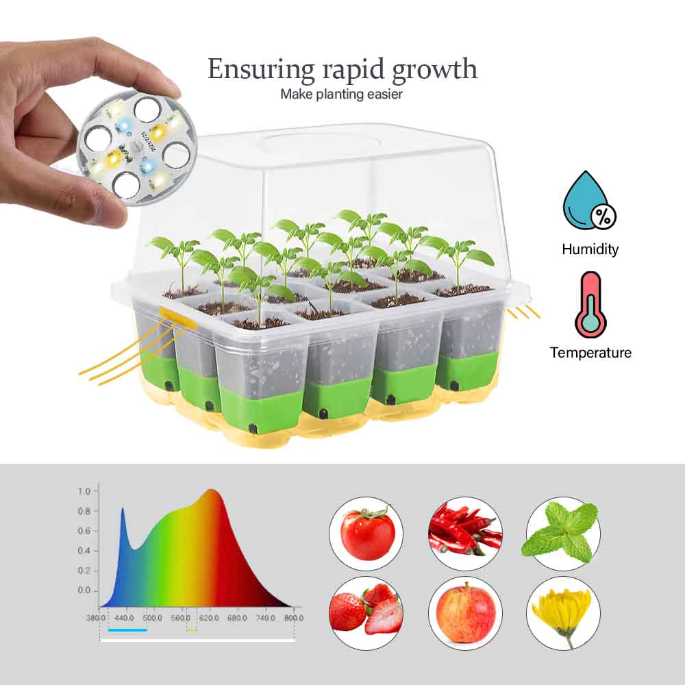 LED Grow Light Seedling Starte - مراجعة Gardening Tools Box وسعره
