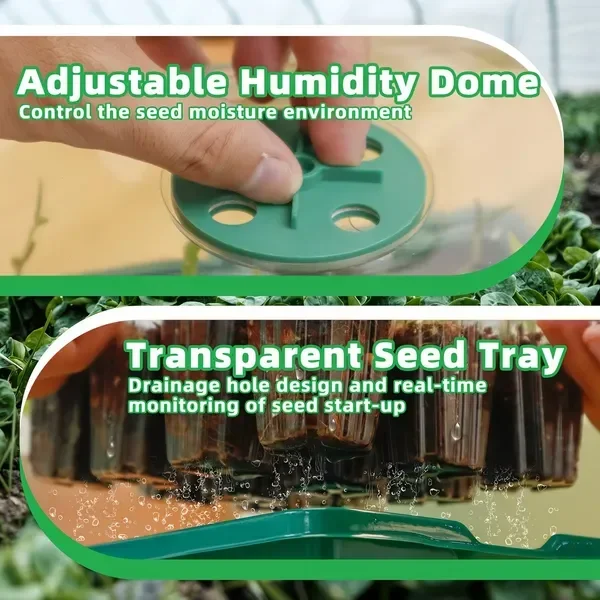 5-Pack Seed Starter Kit with L - مراجعة Propagation Tray Dome وسعره
