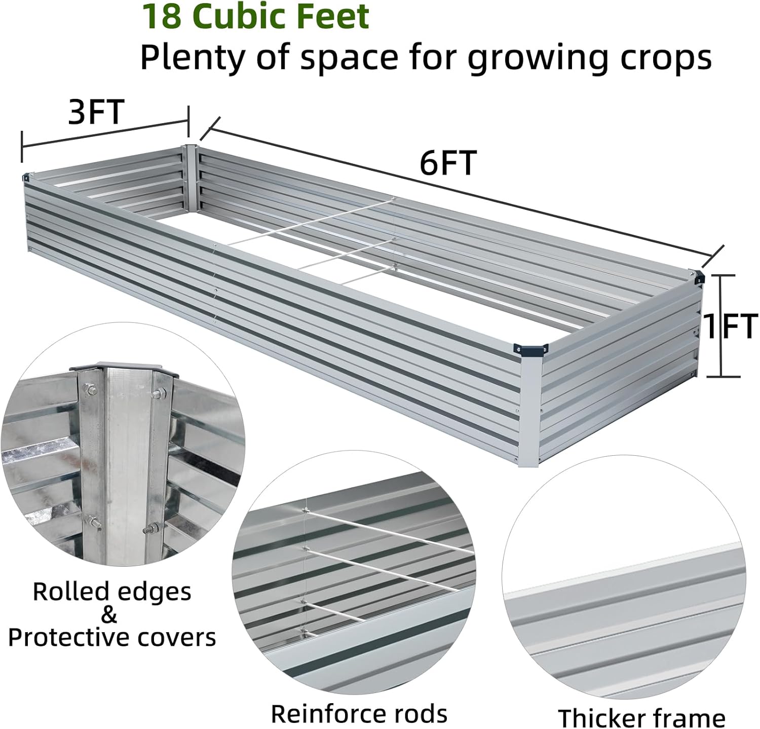 2 Pack Galvanized Raised Garde - مراجعة Gardening Tools Box وسعره