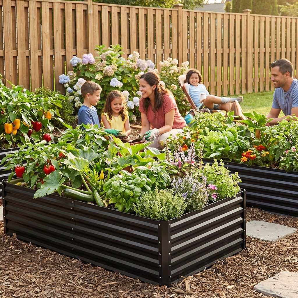 Raised Garden Bed 6x3x2ft, Gal - مراجعة Gardening Tools Box وسعره