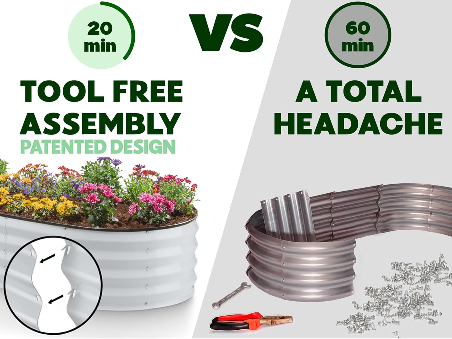 Galvanized Raised Garden Beds  - مراجعة Gardening Tools Box وسعره