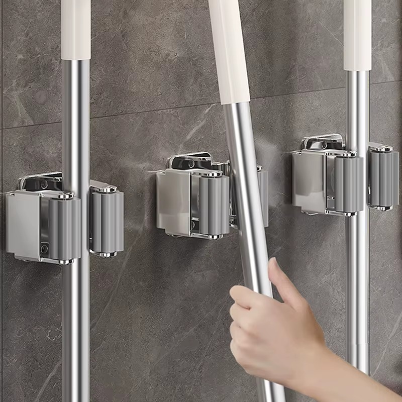 1-10Pcs Mop Broom Holder Wall  - مراجعة Gardening Tools Organiser وسعره