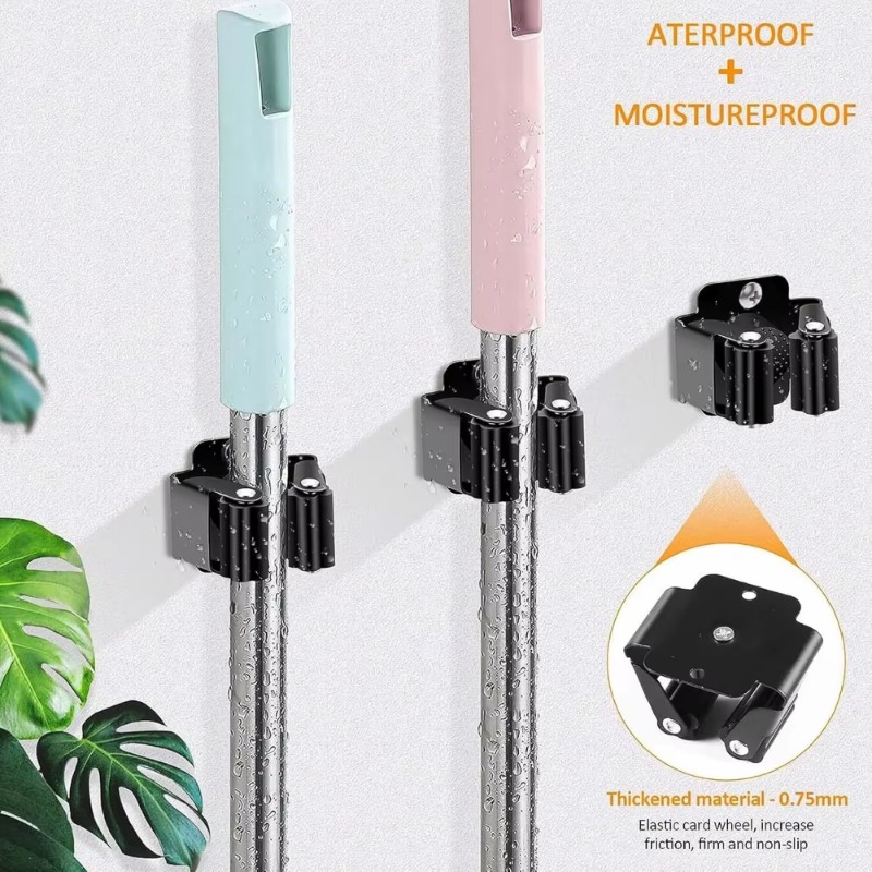 1-10Pcs Mop Broom Holder Wall  - مراجعة Gardening Tools Organiser وسعره