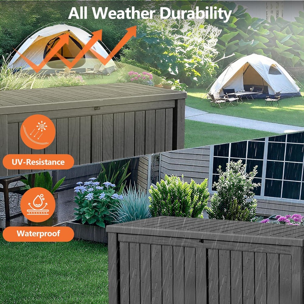 120 Gallon Outdoor Storage Box - مراجعة Gardening Tools Box وسعره