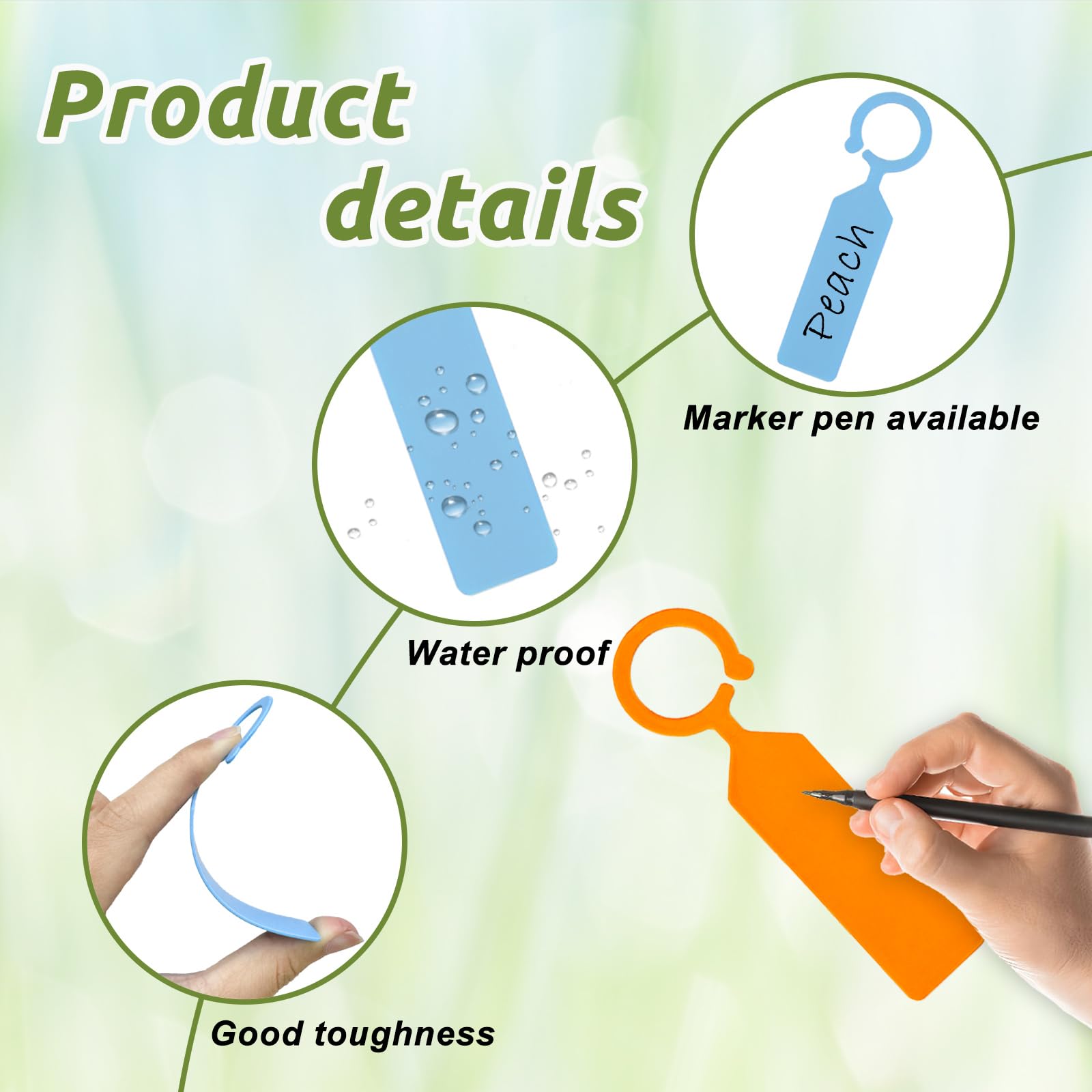 100PCS 10.7x2.3CM Plastic Gard - مراجعة Garden Label Marker وسعره