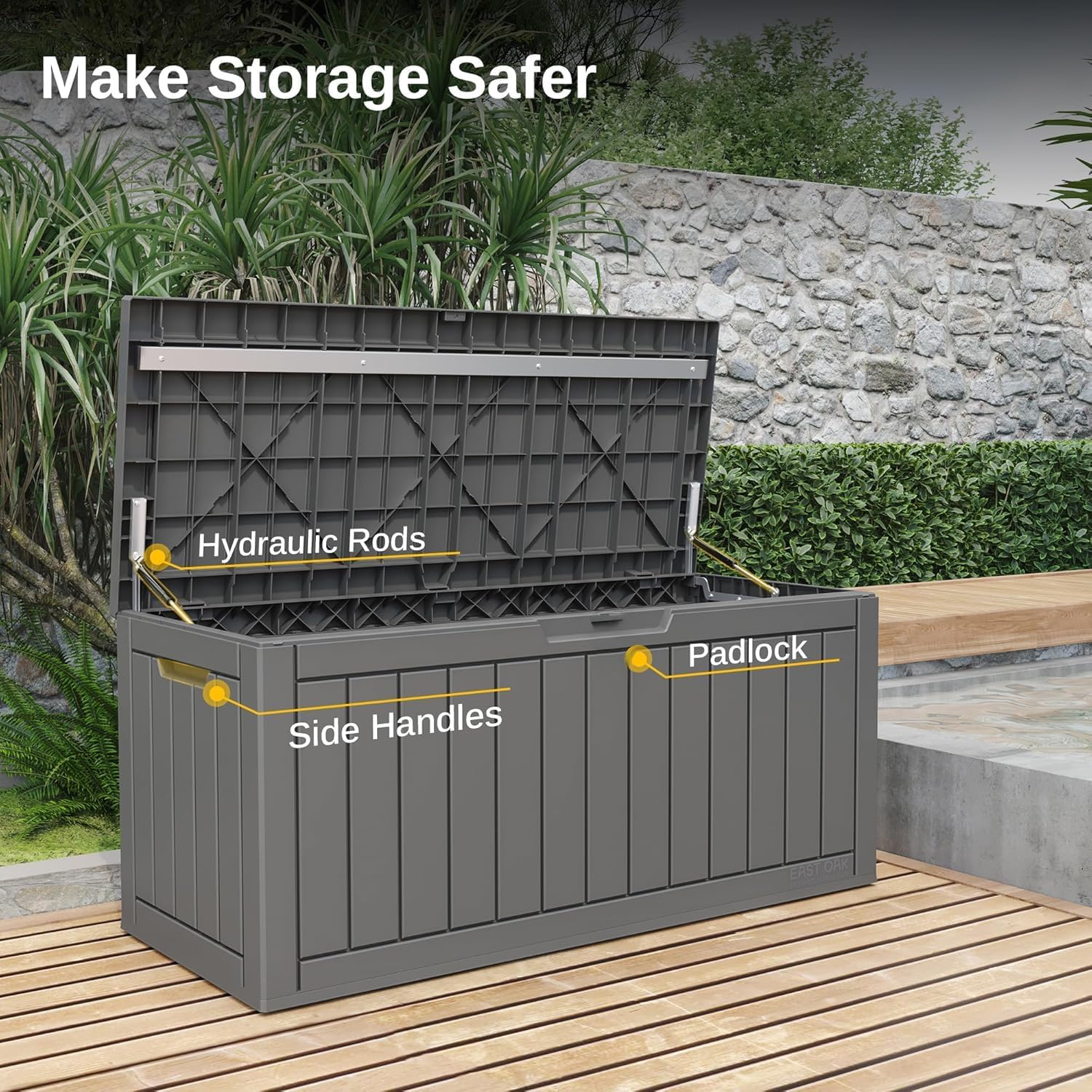 Patio Garden Tool Storage, Gre - مراجعة Gardening Tools Box وسعره