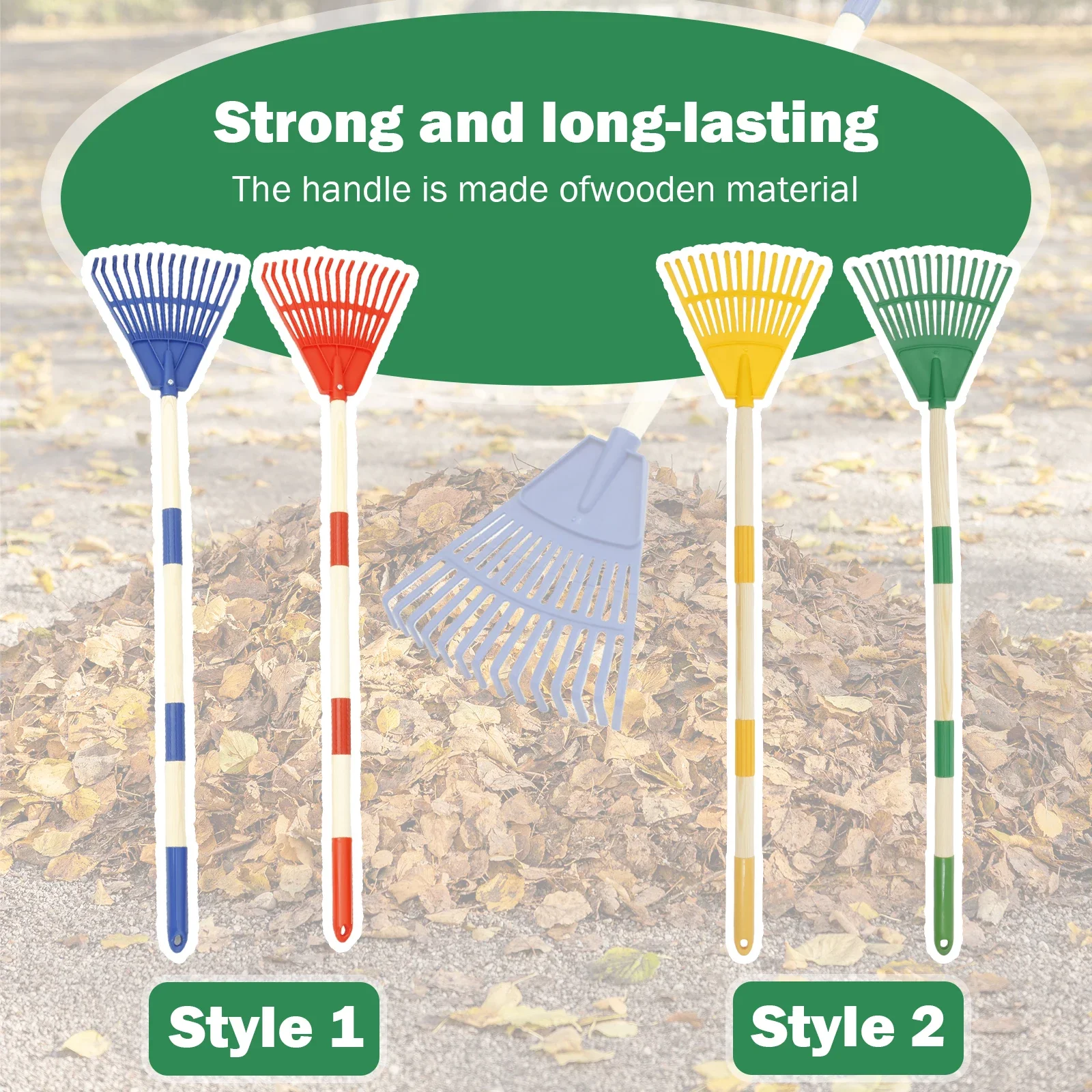2Pcs Kids Leaf Rake Adjustable - مراجعة Gardening Tools For 6 Year Old وسعره