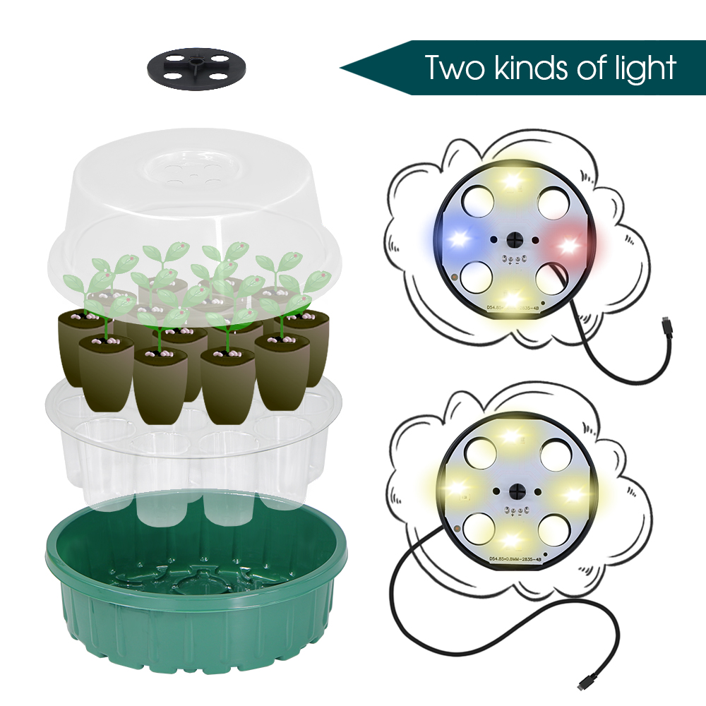 Round Seed Starter Tray with F - مراجعة Propagation Tray Dome وسعره