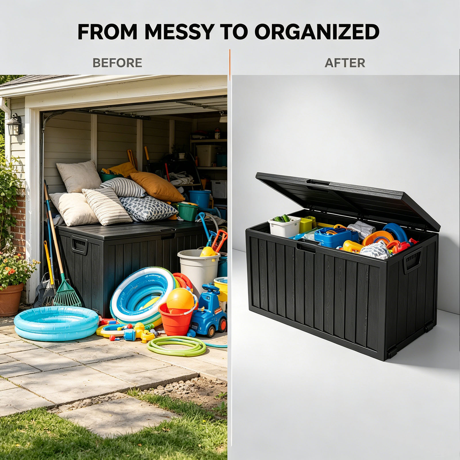 75 Gallon Outdoor Resin Deck S - مراجعة Gardening Tools Organiser وسعره
