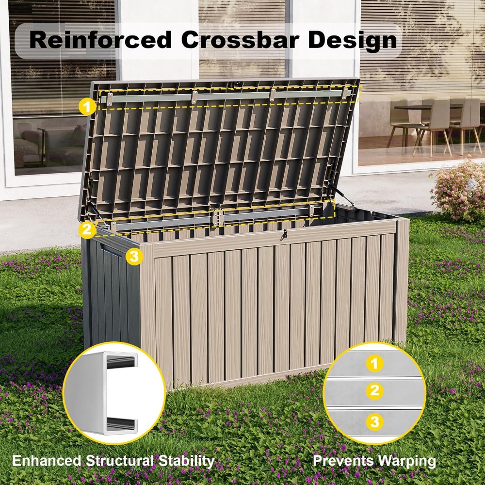150 Gallon Lockable Outdoor St - مراجعة Gardening Tools Box وسعره