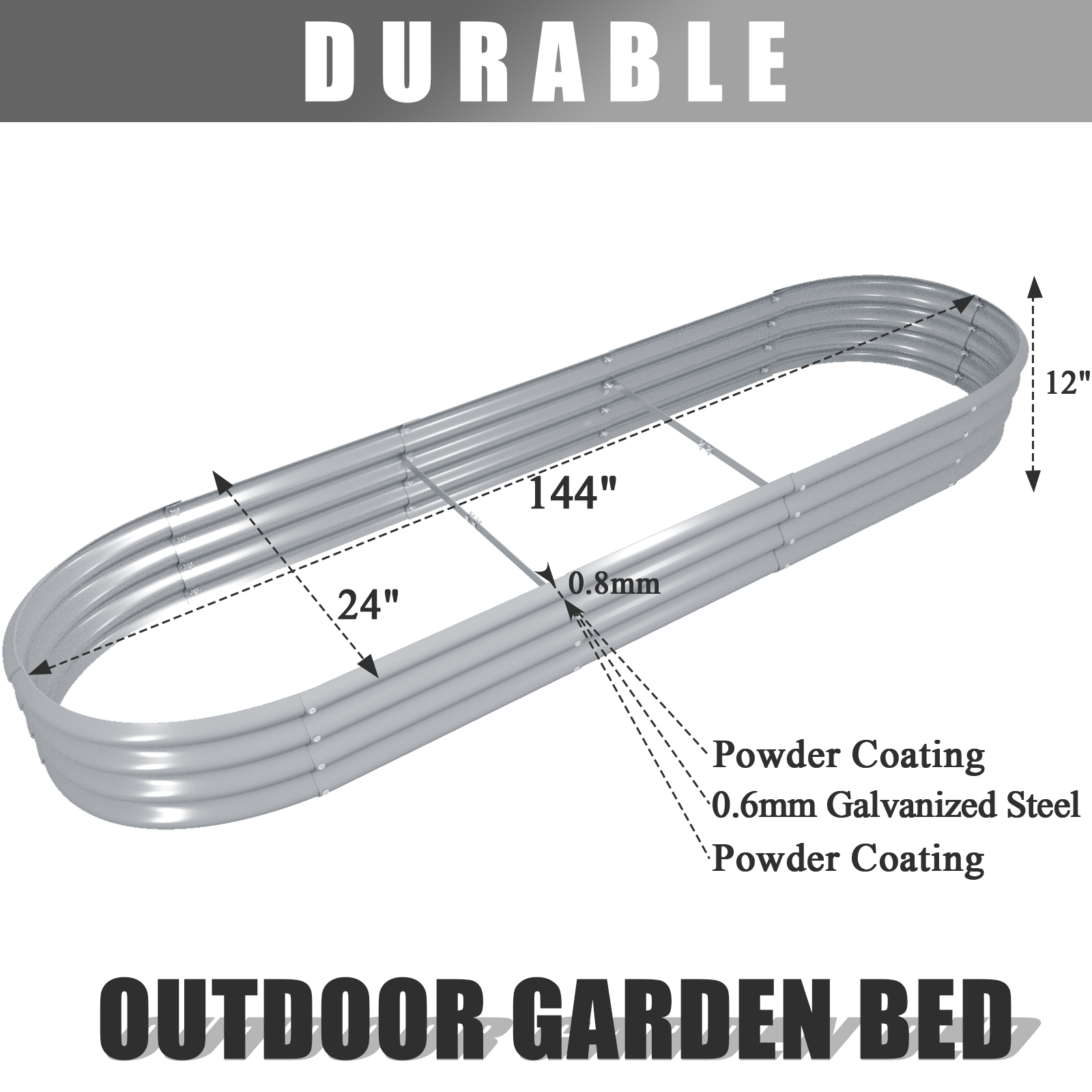 12x2x1FT Galvanized Raised Gar - مراجعة Gardening Tools Box وسعره