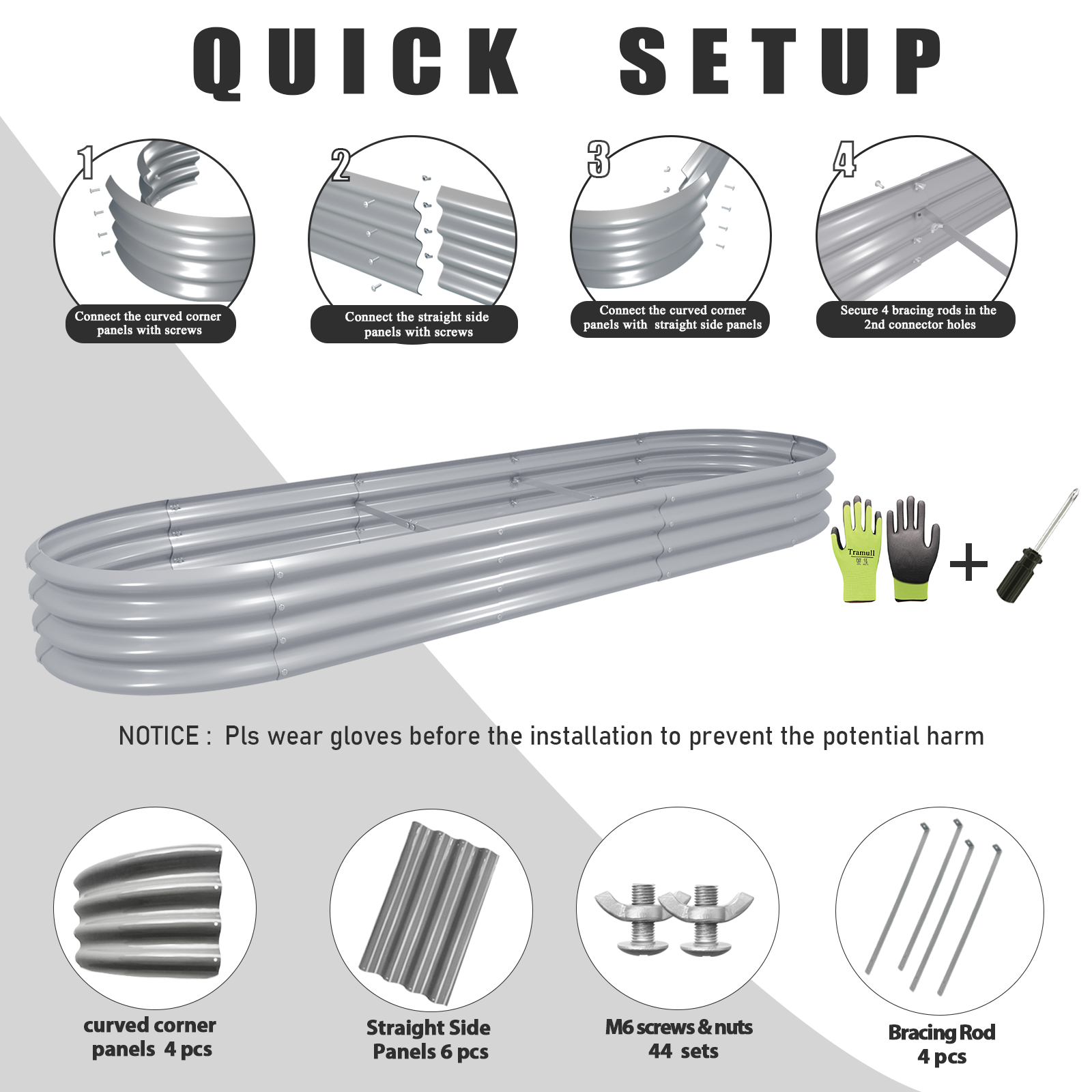 12x2x1FT Galvanized Raised Gar - مراجعة Gardening Tools Box وسعره