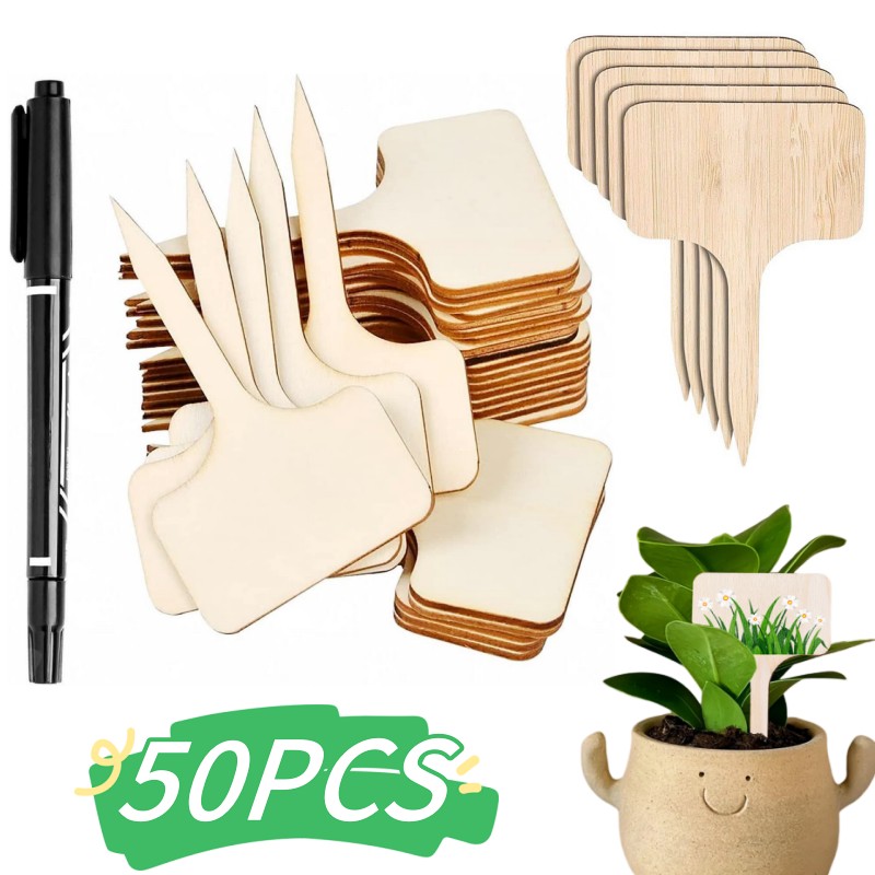 T-Type Bamboo Plant Labels Eco - مراجعة Garden Label Marker وسعره