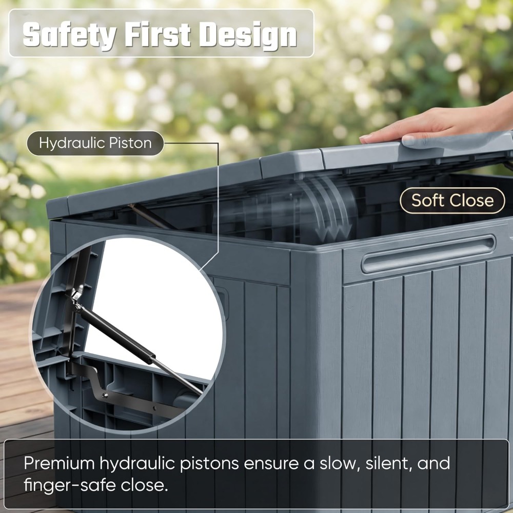 110 Gallon Outdoor Storage Box - مراجعة Gardening Tools Box وسعره